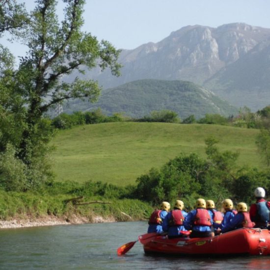 People Rafting in Campania river