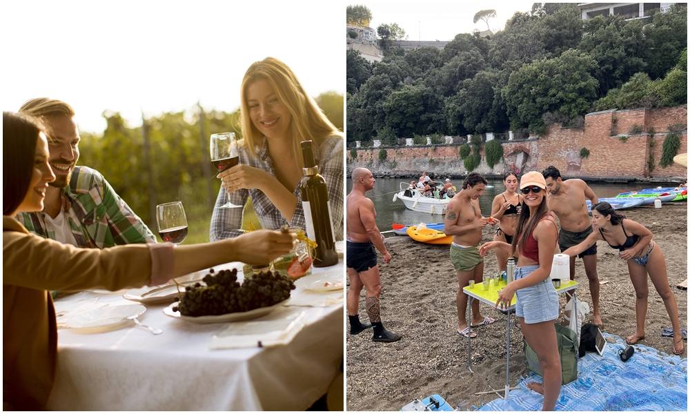 Tasting and kayak excursion with sunset aperitif in Naples